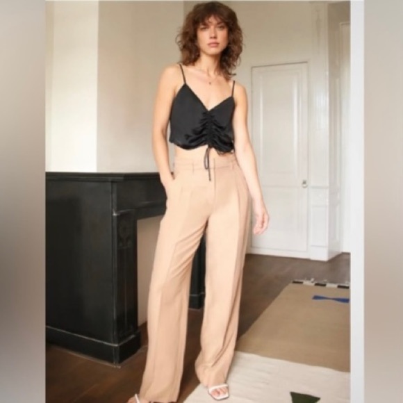 Aritzia | Wilfred Effortless Linen Pants Honey Beige Size 12 - Picture 16 of 16